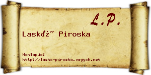 Laskó Piroska névjegykártya