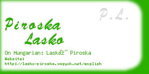 piroska lasko business card